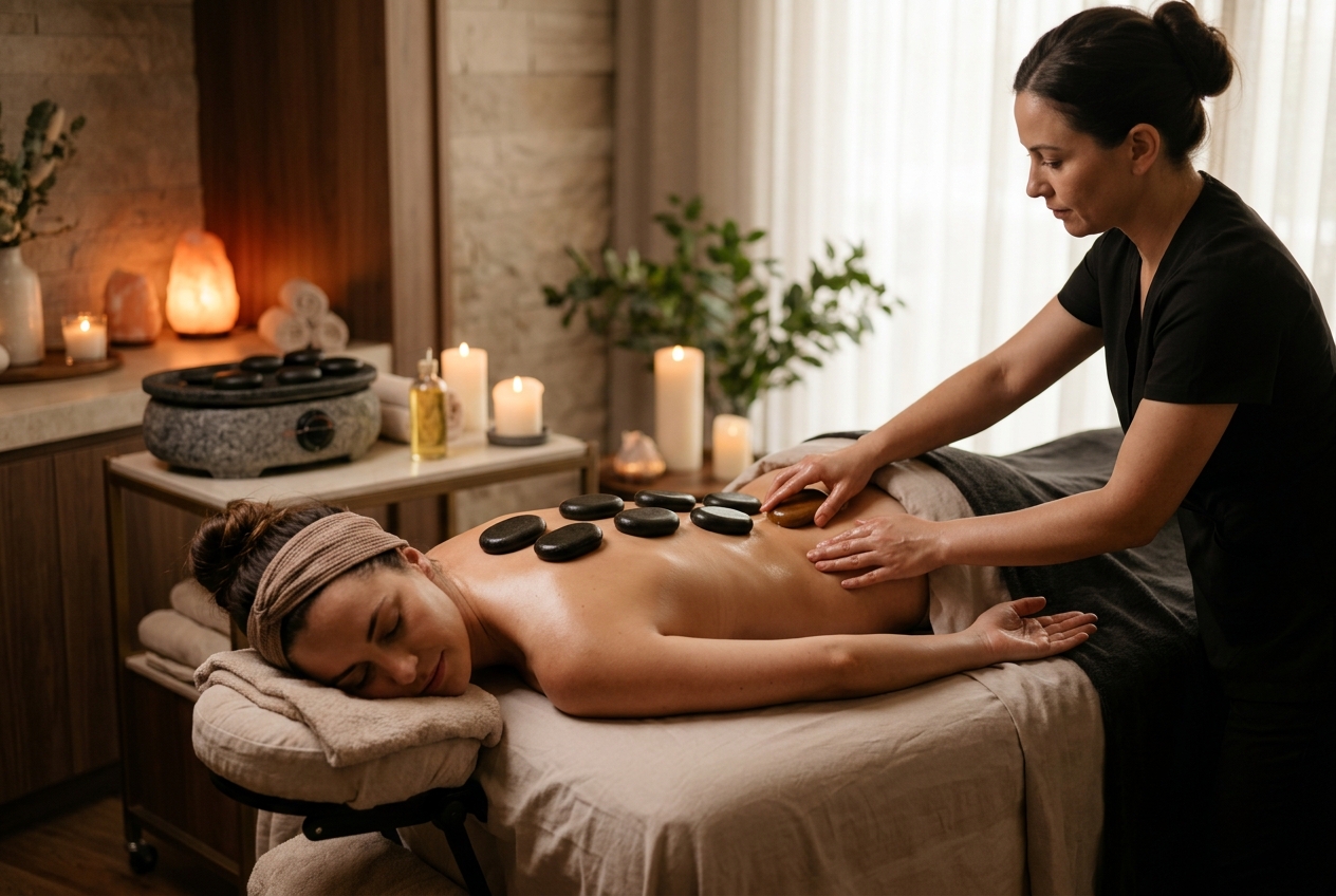 Séance de massage thérapeutique relaxant à Lausanne chez l'Institut Mademoiselle